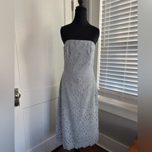 Club Monaco gray lace midi cocktail dress size 6